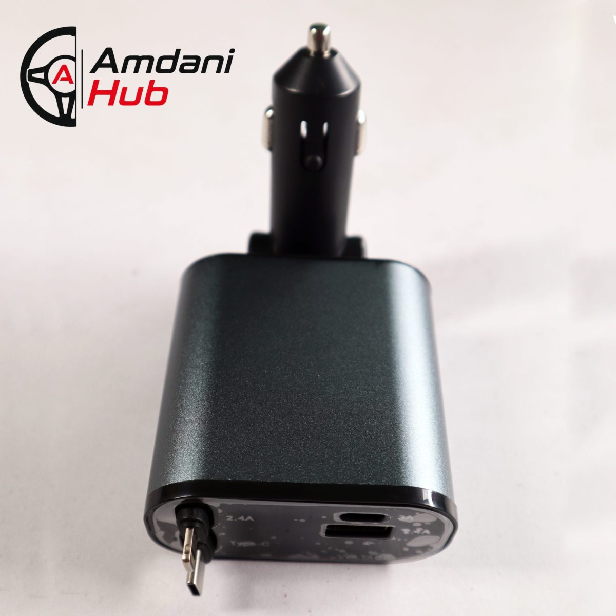 120W Retractable Car Charger 4 in 1 Car Fast Charger