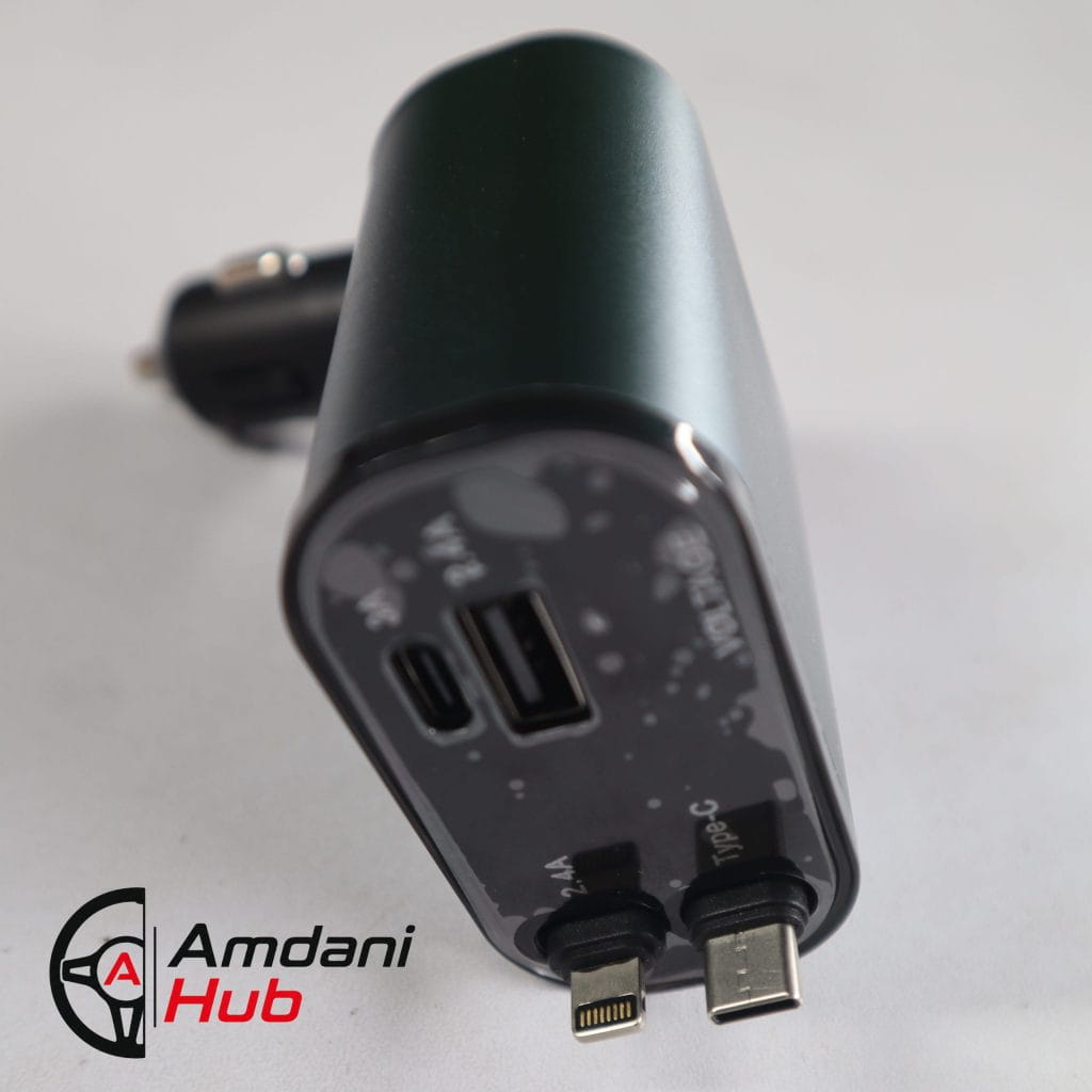 120W Retractable Car Charger 4 in 1 Car Fast Charger
