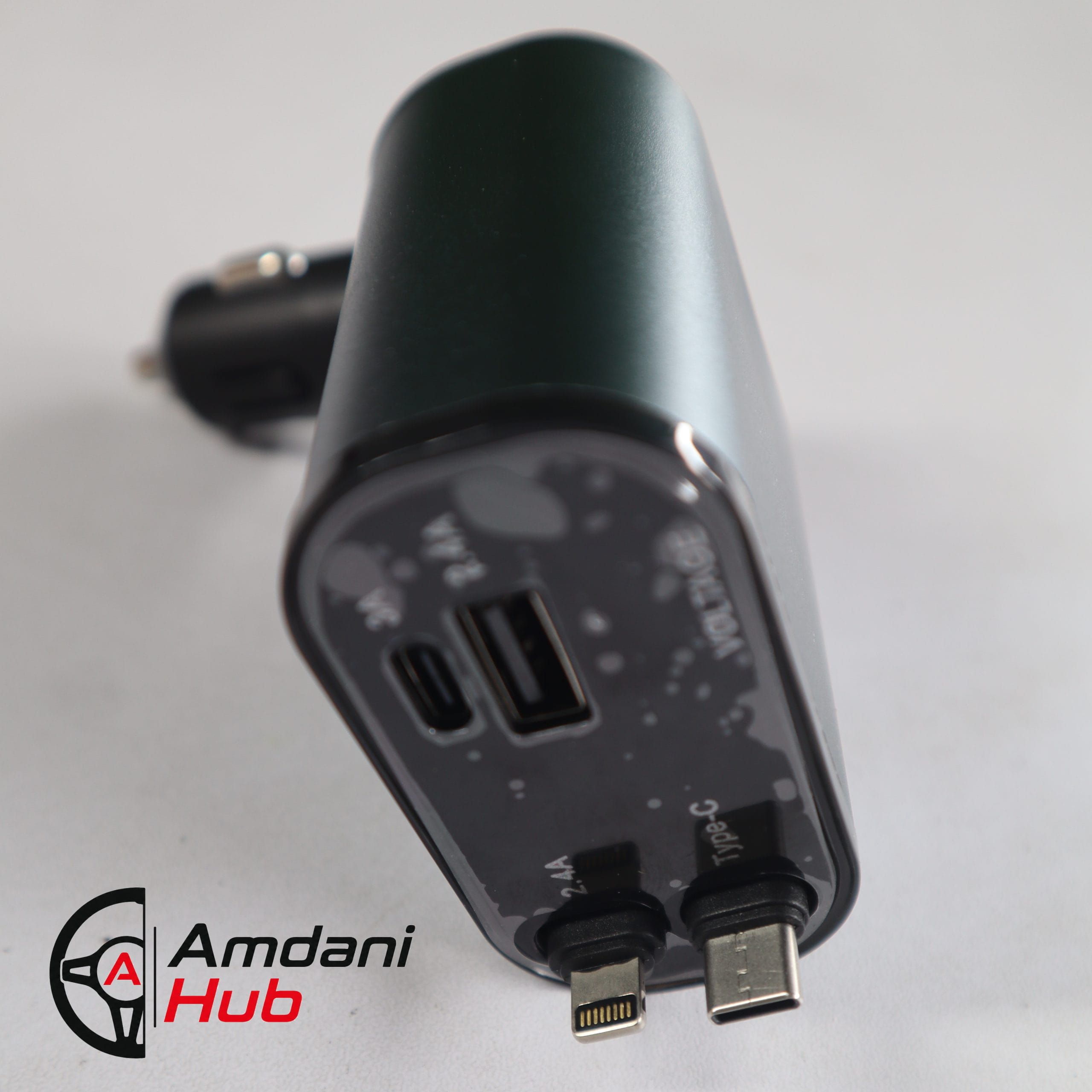 120W Retractable Car Charger 4 in 1 Car Fast Charger